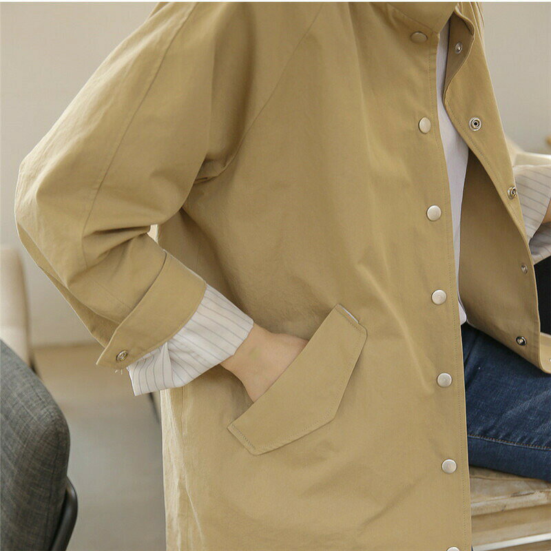 トレンチコート レディース スプリングコート トレンチ コート レディース ロング コート 春 春服 秋コート 無地 ロングコート 長袖 ライトアウター ジャケット大きいサイズ 小さいサイズ 膝丈 春 通勤 ビジネス 仕事 春コート カジュアル 卒業式 入学式 goodvalue-10006902 イープリンセス サンプル画像3