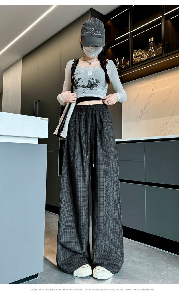 ＼1点8％OFF2点16％OFF／ワイドパンツ レディース チェック柄 春 秋 スカーチョ ス...