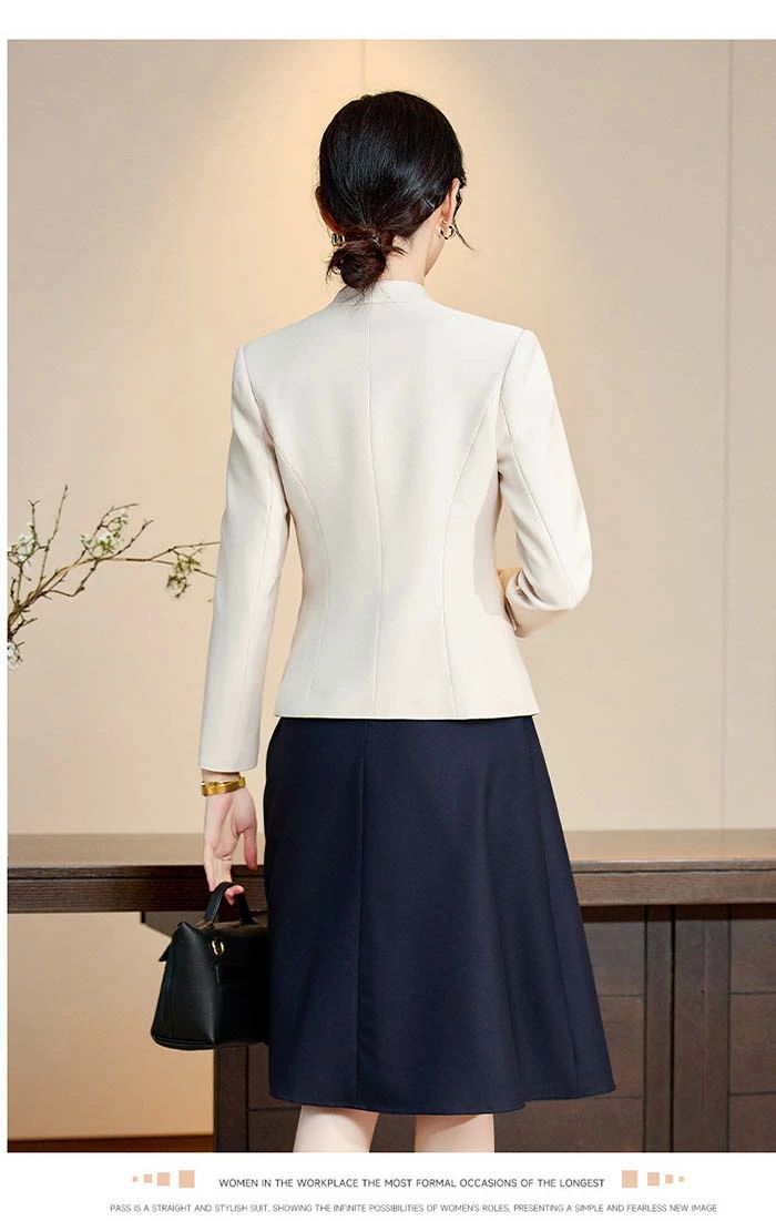セットアップ レディース ワンピーススーツ 2点セット ワンピース Aライン ジャケットノーカラー ノースリーブワンピース ジャケット 長袖 春 秋 着痩せ 女性らしい きれいめ お洒落 上品 オフィス フォーマル 通勤 OL 結婚式 入学式 卒園式 成人式