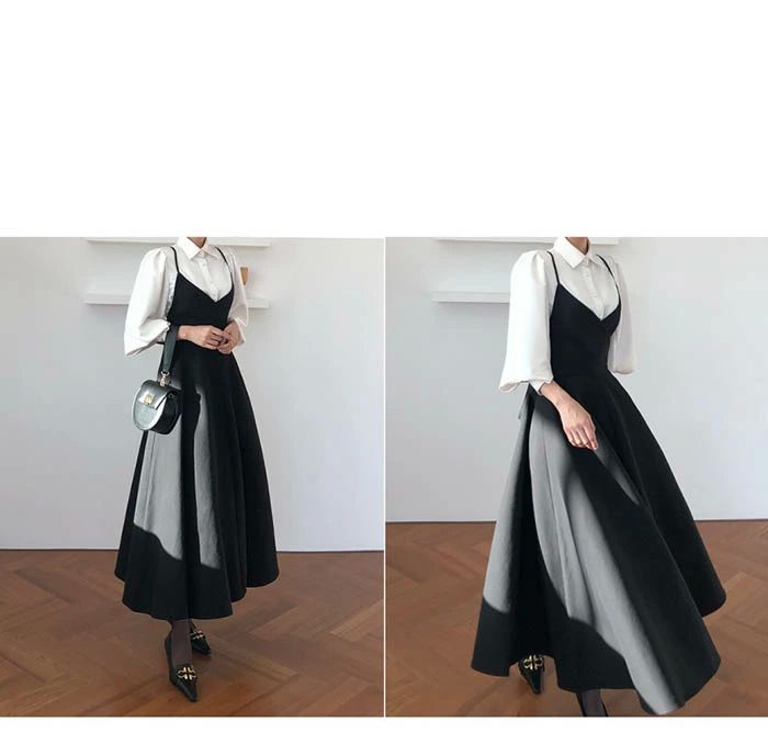 キャミワンピース ジャンスカ ワンピース オールインワン 春 秋 夏 レディース ノースリーブ ロング丈 ゆったり 体型カバー 女性 お呼ばれ 可愛い 大きいサイズ おしゃれ ゆったり カジュアル ナチュラル 着痩せ 無地 リゾート きれいめ