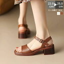 サンダル 歩きやすい 美脚 3cmヒール アンクル ストラップ シンプル レディース 脱げない ベージュ ブラウン 低反発 アンクルストラップ 太ヒール 春 夏...