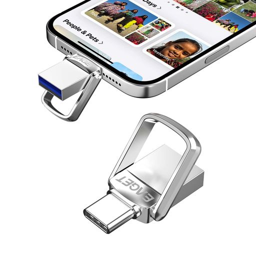 EAGET USBメモリ 64GB Type-C USB3.0 読み出し速度150MB/s 小型 USB-A/USB-C 両対応 デュアルUSBメモリ Android iPhone iPad Mac対応 写真・動画保存 データ移行 高耐久メタルボディ