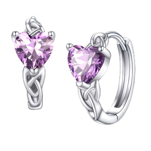 Bestyleピアスレディースフープピアス誕生石シルバー925金属アレルギー対応つけっぱなしリングジルコニ..