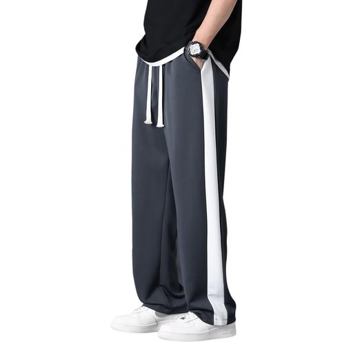 [Sillictor]ロングパンツメンズジャージ下ワイドパンツスラックスストレートズボンカジュアルパンツイージーパンツおしゃれ秋服yc29030dgr-2xl(日本サイズL)