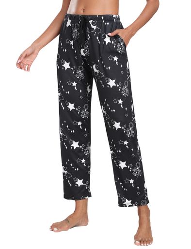 [MoFiz]レディースパジャマパンツボトムスルームウェアロングパンツルームパンツストレッチ薄手ゆったり吸汗速乾通気部屋着大きいサイズ春夏