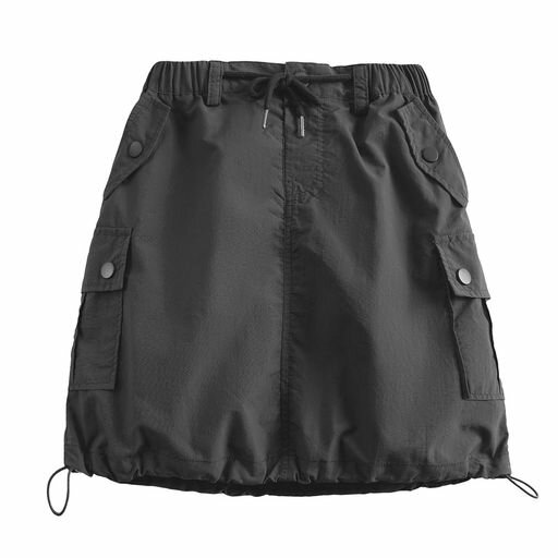 [Rolanko]キッズスカート女の子パラシュートカーゴスカートインナーパンツ付きY2KAラインキュロット夏..