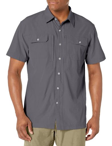 [Little Donkey Andy] メンズアップグレード版軽量半袖シャツトレッキング速乾シャツ、UPF 50 濃い灰色 3XL