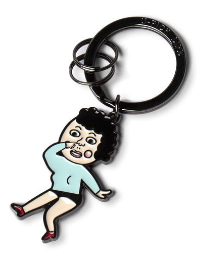 [U-PICK]かわいいキーホルダーメタルキーホルダーカートゥーン風キーホルダーバッグアクセサリー誕生日..