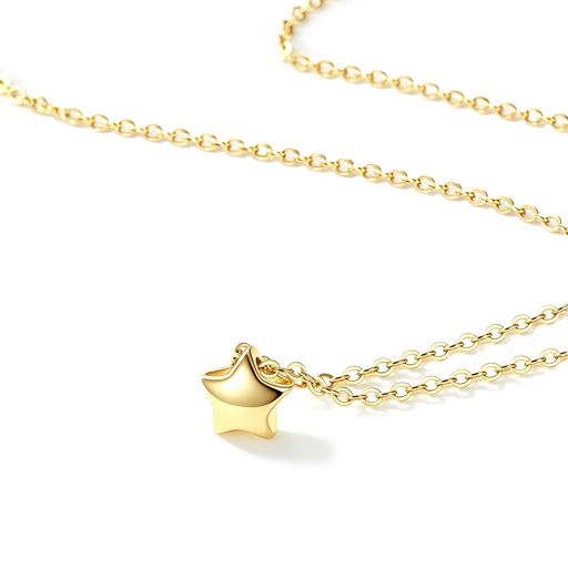 [ChicSilver] 星 ネックレス レディース ゴールド K18金 金属アレルギー対応 かわいい 人気 プレゼント 女性 誕生日