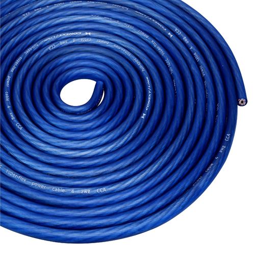 Conext Link 25 ft ブルー4ゲージアンプパワーグランドワイヤ4GA AWG アンプケーブルロール車