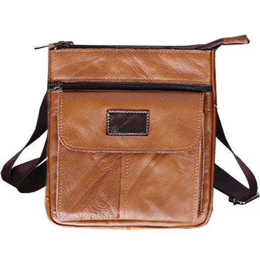 [Bearneko]ショルダーバッグメンズサコッシュ本革斜めがけ薄型軽量小さめ斜め掛けバッグメンズポーチ(イエロー)