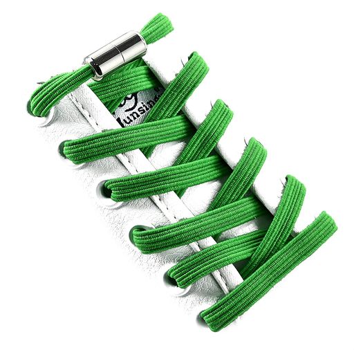 [VICTPOPU]大人の子供のための弾性靴ひも、金属バックルでタイレスの靴ひも、タイ靴ひもなし(緑)