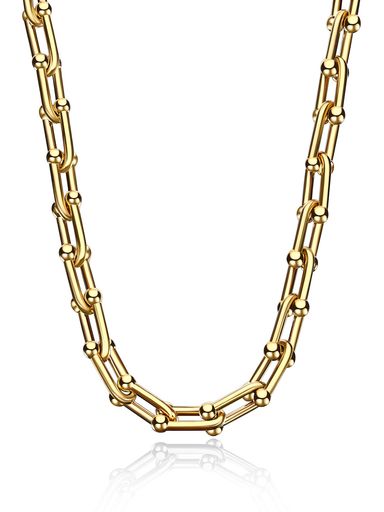 [Bestyle]チェーンネックレスレディースU字型ステンレス鋼金属アレルギー対応鎖人気トレンド流行りお洒..