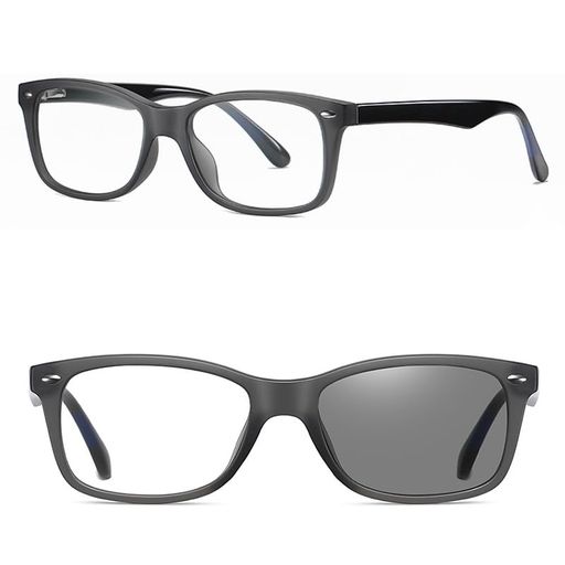 [FEISEDY]伊達メガネブルーライトカットメガネ調光変色UV400紫外線カット1本2役TR9021g超軽量度なしクラシックヴィンテージおしゃれウェリントン定番PC眼鏡男女兼用B1264