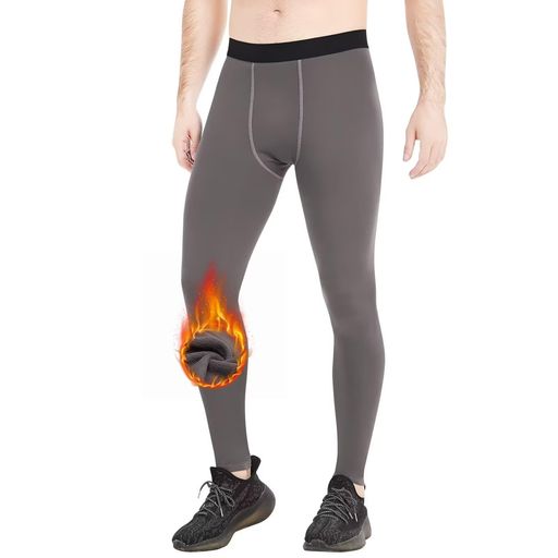 [Rovidorx]スポーツタイツメンズ裏起毛コンプレッションタイツロングスパッツスポーツ防寒インナーランニングタイツサポートタイツトレーニングウェア暖かインナー保温速乾1022-gr-S