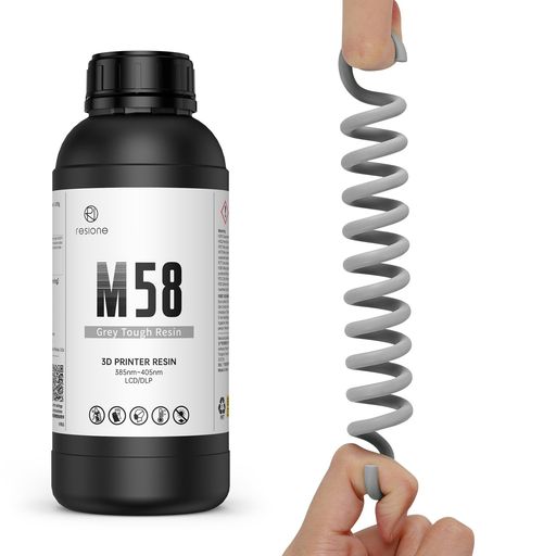 【ABSのような靭性】ABS レジン M58 の機械的特性は、強靭な熱可塑性材料に似ており、高い引張強度と優れた衝撃強度を備えており、脆い場所に穴を開けたり釘を打ち込んだりすることができる。 【耐摩耗性と耐傷性】高靭性レジンM58 の造形物の表面が非常に硬いため、軽く削っっても傷がつきにくく、組み立て位置でこすっても粉が落ちません。可動ジョイント、ギア、ベアリング部品の造形に適しています。 【高精度 良い質感】成形精度が高く、3dファイルの細部を正確に復元でき、ディテールがクリアでシャープです。また、高品質ののワックスパウダーを使用してているため、造形物は高級感のある質感を持っています。 【F69/F39/F39T との混合】タフレジン K/M58 / M68/G217 を F69/F39 / F39T 3dプリンターレジンと混合することで、印刷部品をより丈夫で耐久性があり、長期間脆くなりません。 【プロのアフターサービス】造形成功の印刷経験を保証しますために、数年の光造形3d プリンター の経験を持つエンジニアが、プロの技術サポートを提供します。