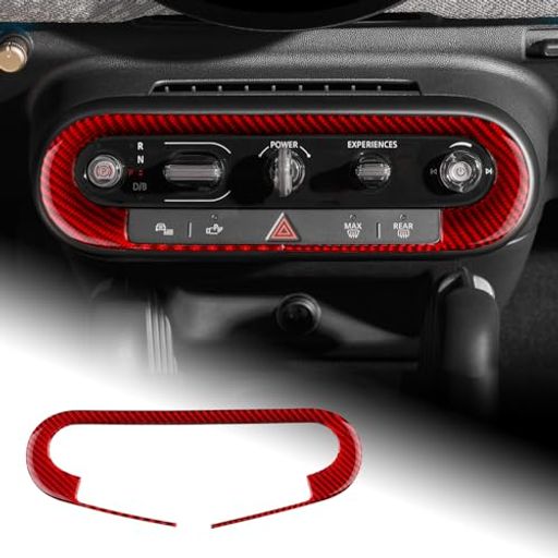 AIRSPEEDミニクーパーカントリーマンF65F66F67U25J01EVJ052024-UP専用アクセサリーカーボンファイバー内装カスタムパーツカーセントラルコントロールパネルフレームステッカーガーニッシュ