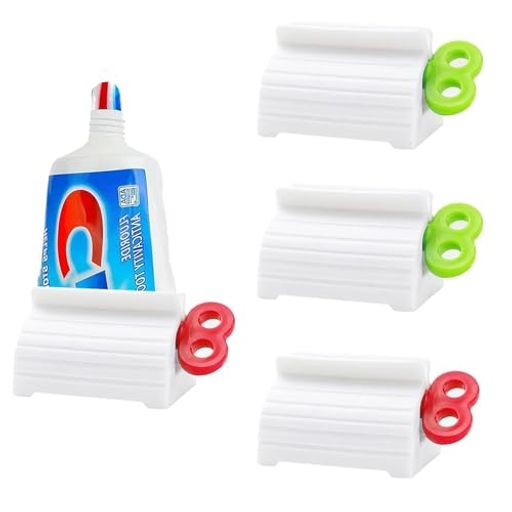YOOTASIO4個セットチューブ絞り器歯磨き粉絞り器チューブ絞り巻き上げ式ABS製軟膏押出器歯磨き粉・洗顔..