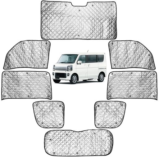 TELLIKAエブリイサンシェードDA17VサンシェードエブリィワゴンDA17Wサンシェード遮光シェード車中泊仮眠マルチサンシェード断熱遮光車窓日よけ車中泊グッズアウトドア露天駐車盗難防止UV…