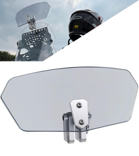 HENGTUAOTOバイクスクリーンスポイラーエアデフレクターウインドスクリーンバイク風防風除け調節可能グ..