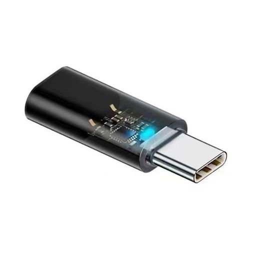NFHK 透明 LED USB-C Type C オス - 8P メス 35W 電源 480Mbps データアダプター i...