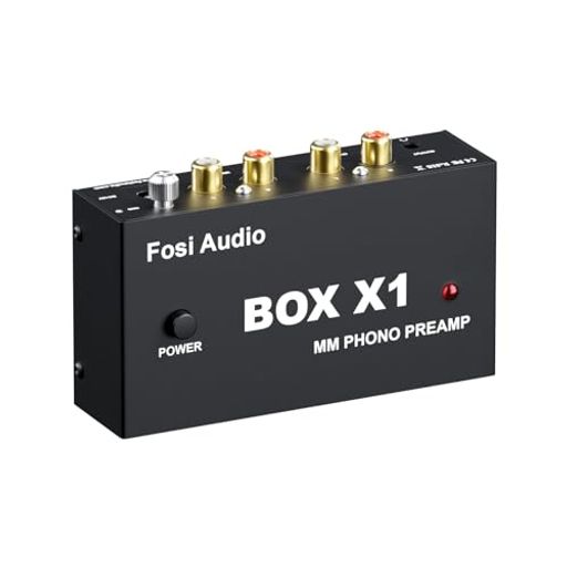 【超小型フォノプリアンプ】 Fosi Audio BOX X1フォノプリアンプは、ターンテーブルの音質をラインレベルに変換して、音声と音量を改善します。ポータブルで耐久性のある金属シェル付きの超小型フォノプリアンププリアンプ。超低騒音のオーディオ性能と優れた音質を提供し、歪みを低減します。ブラックテープレコーダー/プレーヤー/ステレオ/DJミックス対応で、DIYが欲しい家庭オーディオシステムに役立ちます。※ BOX X1はMMカートリッジ専用のフォノプリアンプです。MMカートリッジ入力端子のみを搭載しており、その他の音声入力端子は備えておりません。 【優れた音質の向上】フォノプリアンプは、ターンテーブルのフォノオーディオレベルをスピーカー/ステレオレシーバーに適したラインレベルまで上げ、音量を上げて音質を向上させます。注:RCAのライン出力とAUXヘッドフォン出力を同時に出力することができます。 【製品パラメータ】入力コネクタ:MMターンテーブル入力、アースポスト入力、12V DC入力 MMターンテーブル入力、アースポスト入力、12V DC入力。出力コネクタ :3.5MMヘッドフォン出力、RCA出力。