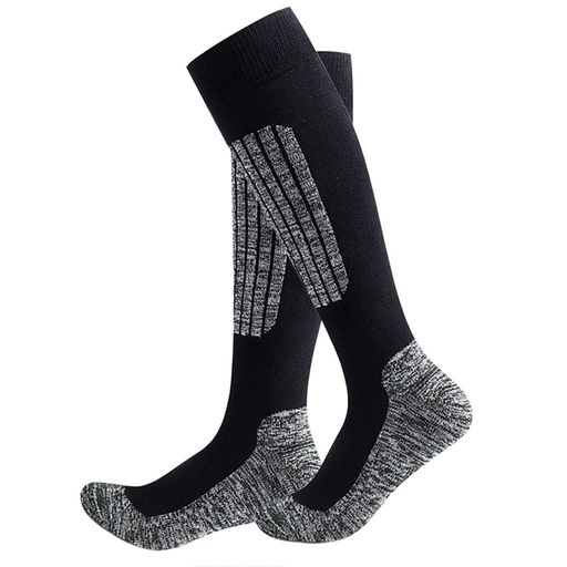 スキーソックススノーボードソックススキー靴下スノーボード靴下段階着圧設計スポーツ靴下登山ソックスハイキングソックス抗菌防臭メンズレディース男女兼用黒L