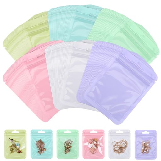 ジュエリー袋Svaldo小物入れ六色マカロン色120枚セット7.5*10cmジッパー付き袋チャック付きポリ袋ジュエリー包装用品防水防湿密封ビニール収納袋変色防止アクセサリー袋ピアス指輪リング…