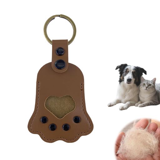 [LANGYU]犬の毛キーホルダーペット遺毛入れ猫ヒゲケース携帯ペットの毛収納ボックス記念ボトル携帯用犬・猫・うさぎ用毛を保管するボトル思い出保存メモリアルケースギフト(ブラウン1個)