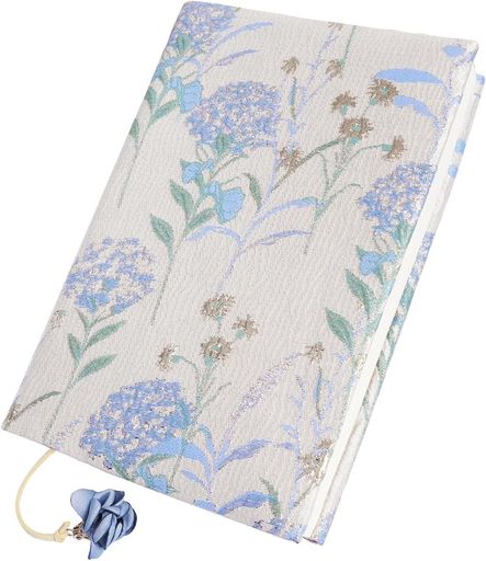koundenekoブックカバーA5サイズしおり付き布製文庫本カバーおしゃれ刺繍タンポポ花柄破損防止厚め対応ブックカバープレゼント