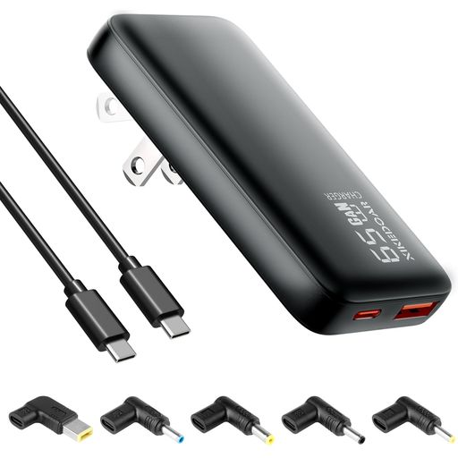 USB-CPD充電器65W/45W急速充電超薄型折畳式6in1ACアダプターGaN3【PSE適合】Type-Cケーブル付きUSB-C1..