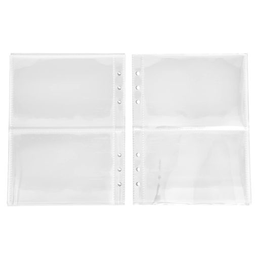 STOBOKクリアポケットA5サイズ20ポケット差替式プラスチック製透明表示本インナーページバッグ写真アルバムゲームカード収納用軽量持ち運び便利