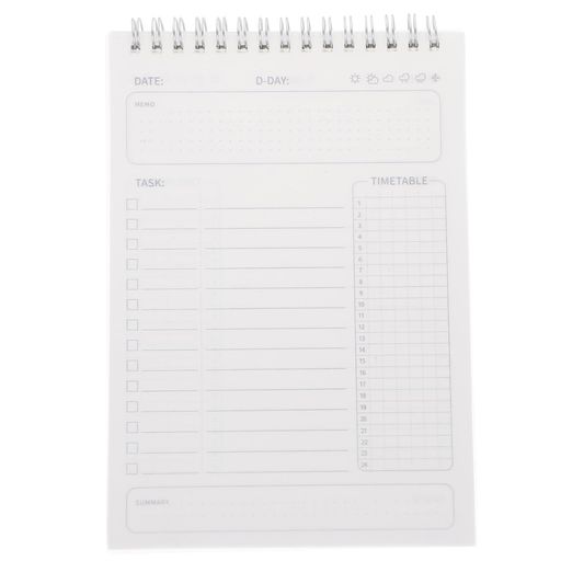 TEHAUX日付なしデイリープランナー薄型ティアオフメモ帳スケジュール管理Todoリスト対応持ち運び便利仕事学習用