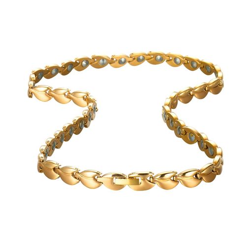 [HyyMe]ゲルマニウムネックレス46粒純度99.999%レディース静電気除去チタンネックレス健康肌に優しいヘ..