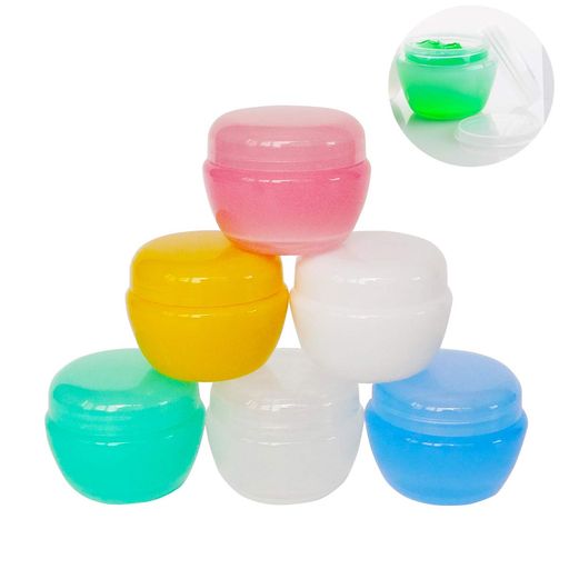 Wopanxye 小分け丸ケース 30ml 6個セット プラスチック クリームケース アクセサリーケース ビーズ ネイル収納ボックス 小物用収納ボ 化粧品 詰め替え容器 多色い蓋付き 便利グッズ 出張 旅…
