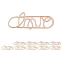 CAPASTECペーパークリップメモクリップ可愛いブックマーク書類整理/招待状/付箋/手紙/メモ帳用文房具オフィス装飾色が豊富スタイルが多様10本入りローズゴールドLOVE