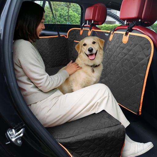 KYG【新登場】ドライブシートペットと一緒に乗れ分離設計全車種用両開きファスナー可視メッシュ窓飛び..