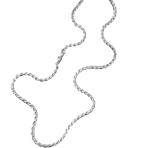 [FuYuland]ネックレスメンズ金属アレルギー対応チェーンシルバー磁吸マグネット式コネクター付きオシャレチタンスチール製45/50/55/60cm男女兼用シンプルアクセ(45cm)