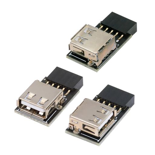 xiwai USB 2.0フロントパネルアダプター 9ピン/10ピンマザーボードメスからシング...