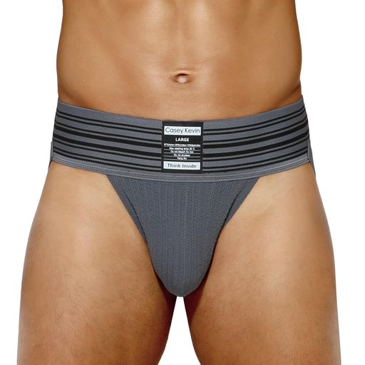 [CaseyKevin]ジョックストラップメンズtバック下着セクシーインナーパンツ補正下着1枚CK2213A1-グレーL