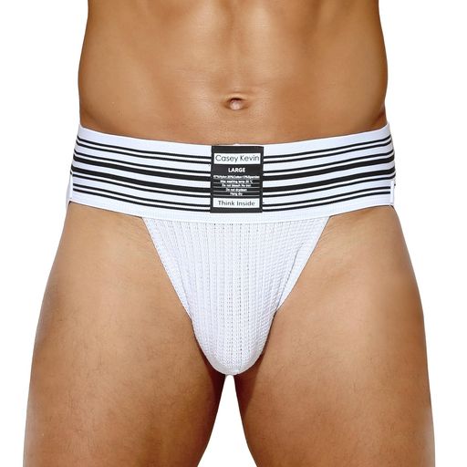 [CaseyKevin]ジョックストラップメンズtバック下着セクシーインナーパンツ補正下着1枚CK2213A1-ホワイ..