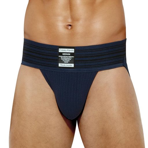 [CaseyKevin]ジョックストラップメンズtバック下着セクシーインナーパンツ補正下着1枚CK2213A1-ネイビ..