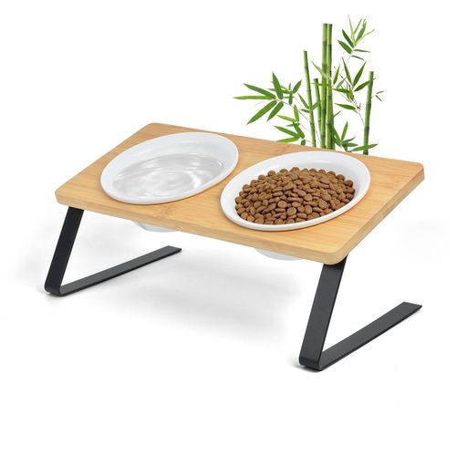 Other - LINECY猫食器台食器スタンド斜め餌入れ皿食器台のみ餌台ご飯台ペットフードボウル犬多頭飼い食べやすいC字型お皿2個入