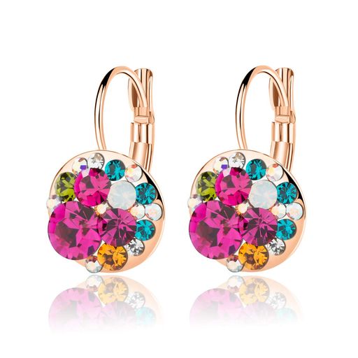 CHLOEOSピアスレディース人気華奢オーストリアクリスタルk18金綺麗レバーバックピアス大人おしゃれフレ..