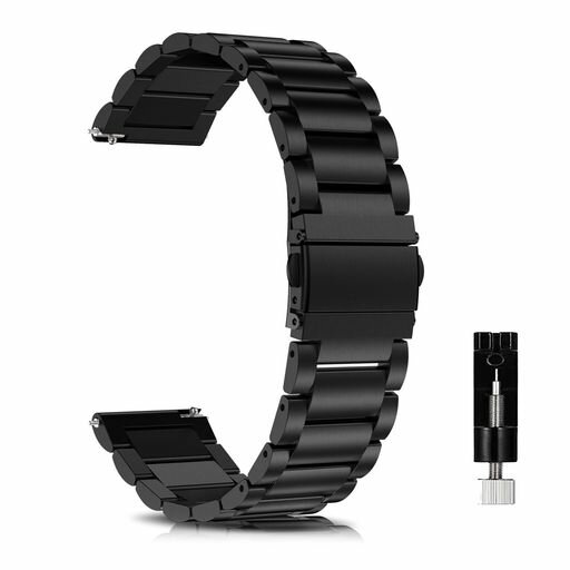 [LuFiYa]時計バンドベルト18mm/20mm/22mm/24mm交換バンドステンレス18ミリ20ミリ22ミリ24ミリ腕時計バンド金属バンドストラップビジネス風交換ベルト調整工具付き18mm/20mm/
