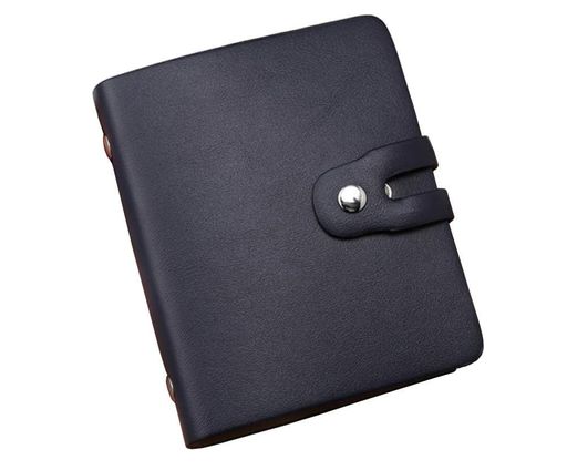 [JERLA]ケースクレジットカードケースカードホルダー大容量薄型革レザー磁気防止スキミング防止(ネイビー62枚収納)