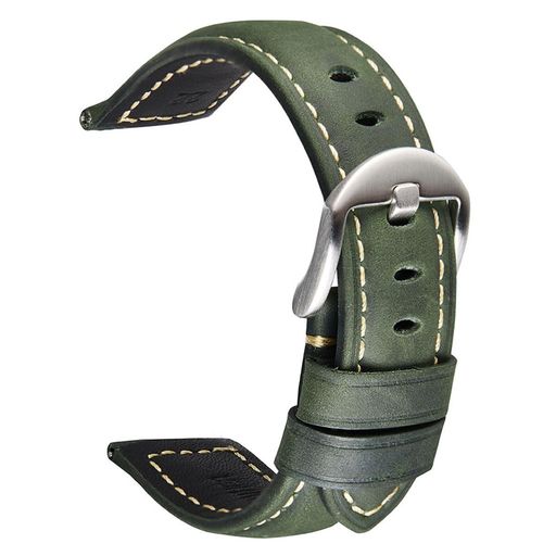 腕時計ベルト革スマートウォッチベルト時計バンド本革ベルト20mm22mm24mm防水シルバーブラック尾錠レザー工具付きクイックリリース対応SamsungGalaxy/HuaweiWatch