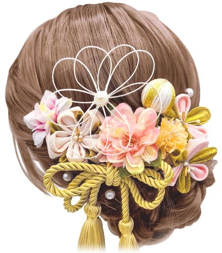 【Baramoly髪飾り】七五三つまみ細工髪飾り753成人式浴衣袴着物振袖和装浴衣人気和服卒業式結婚式ピン..