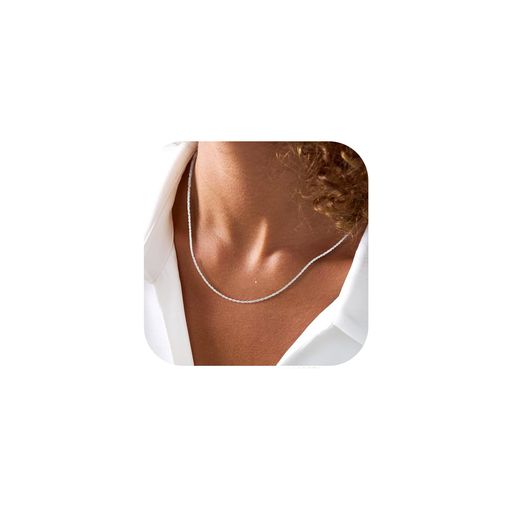 [DuoDiner]1.5mmネックレスチェーンのみシルバー925ネックレスレディースロープチェーン金属アレルギー..