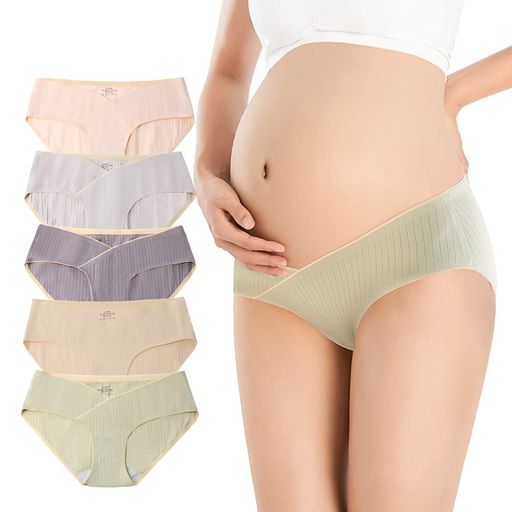 [IVOKHA]マタニティショーツローライズ大きいサイズ3枚セット5枚セット妊婦ショーツ妊娠専用パンツシームレスマタニティ下着産前産後妊娠中のパンツ下着パンティ肌に優しい(M5枚セット)